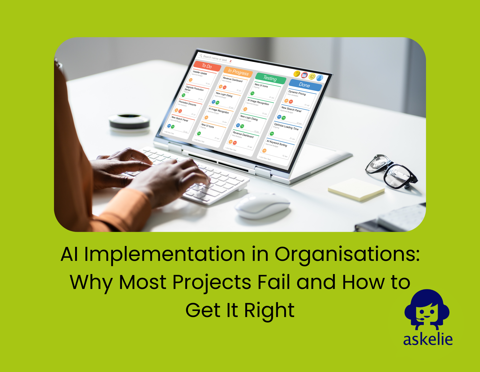 AI implementation in organisations showing data, processes and governance working together