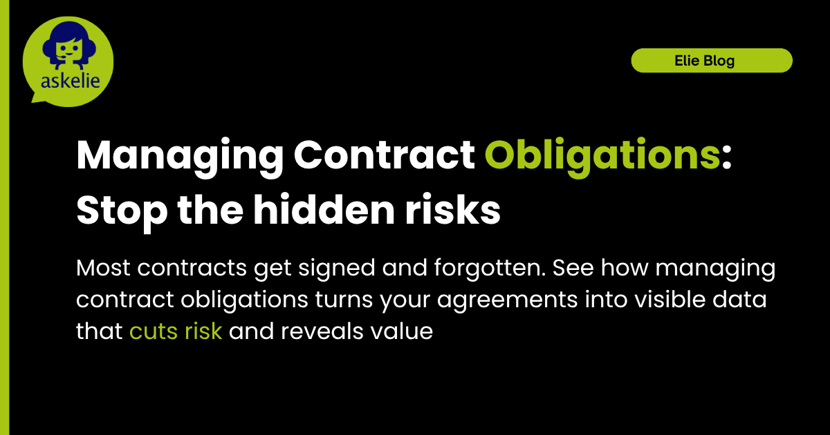 A buried contract clause extracted into key dates and terms for managing contract obligations