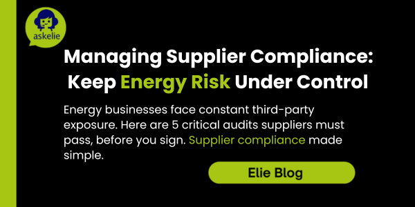 supplier compliance energy audit checklist for utilities