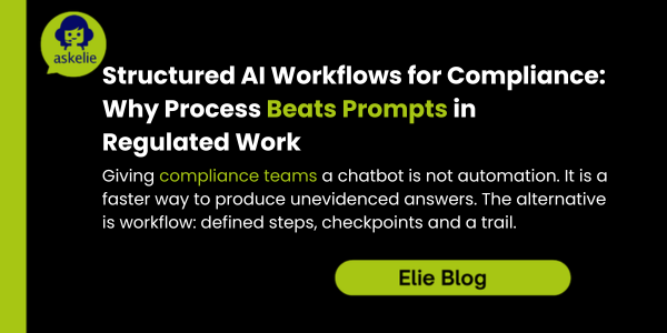 Structured AI Workflows for Regulatory Compliance