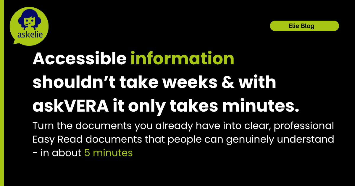 With askVERA, it takes minutes to create easy read documents