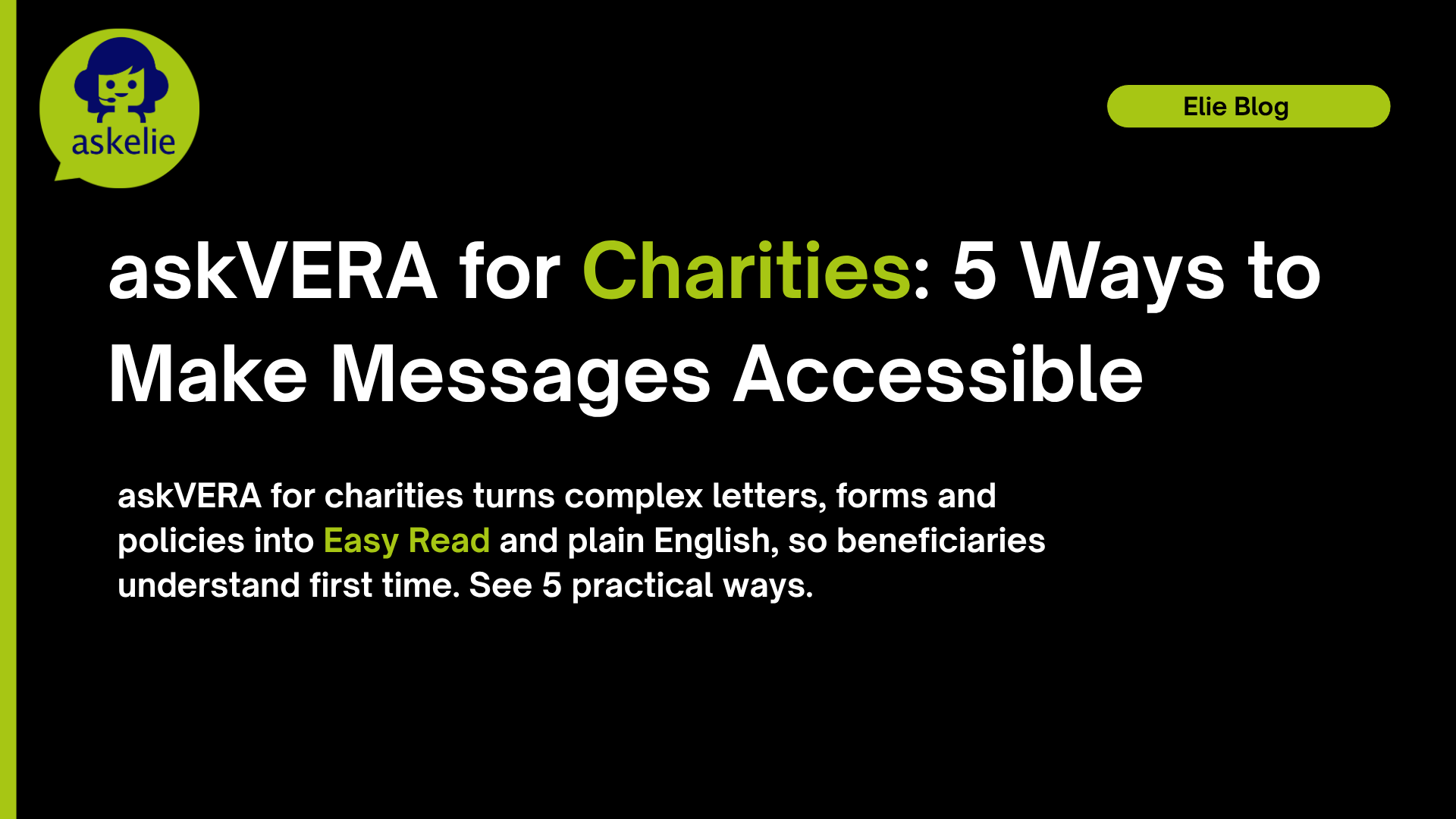 askVERA for charities turning a complex letter into an Easy Read document